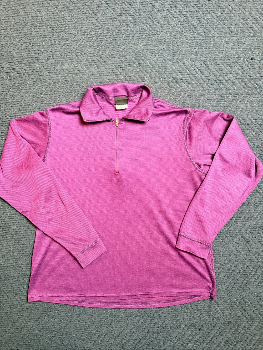Vintage Patagonia Capilene 1/4 Zip Base Layer Shirt Magenta Purple - Size S Made